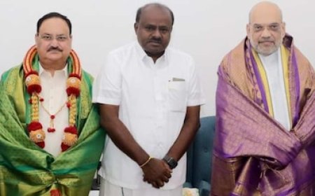 अमित शाह से मिले कुमारस्वामी, एनडीए गठबंधन में शामिल हुई JDS; नड्डा ने किया ऐलान