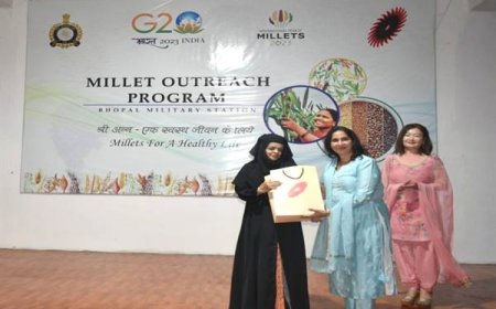 मिलिट्री स्टेशन के सुदर्शन चक्र कोर भोपाल में हुई अनोखी मिलेट कार्यशाला