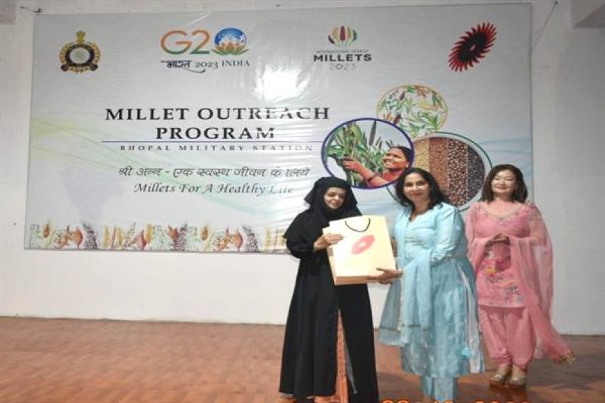 मिलिट्री स्टेशन के सुदर्शन चक्र कोर भोपाल में हुई अनोखी मिलेट कार्यशाला