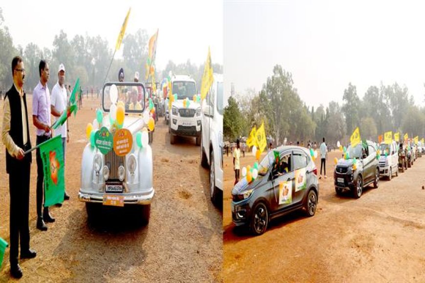 मुख्य निर्वाचन पदाधिकारी श्री अनुपम राजन ने विशाल कार रैली को दिखाई हरी झंडी
