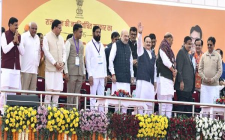 मुख्यमंत्री डॉ. मोहन यादव राजस्थान के मुख्यमंत्री के शपथ समारोह में शामिल हुए