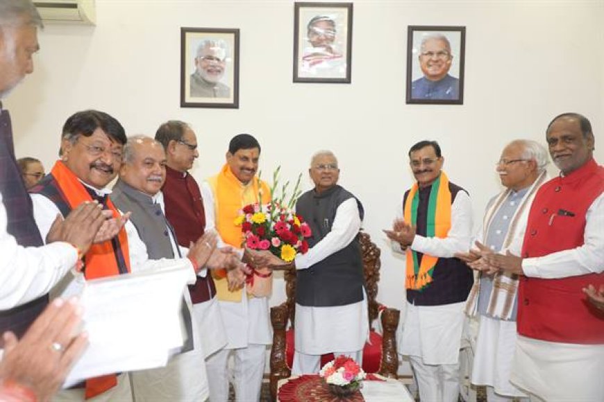 राज्यपाल श्री मंगुभाई पटेल ने श्री मोहन यादव को मुख्यमंत्री नियुक्त किया