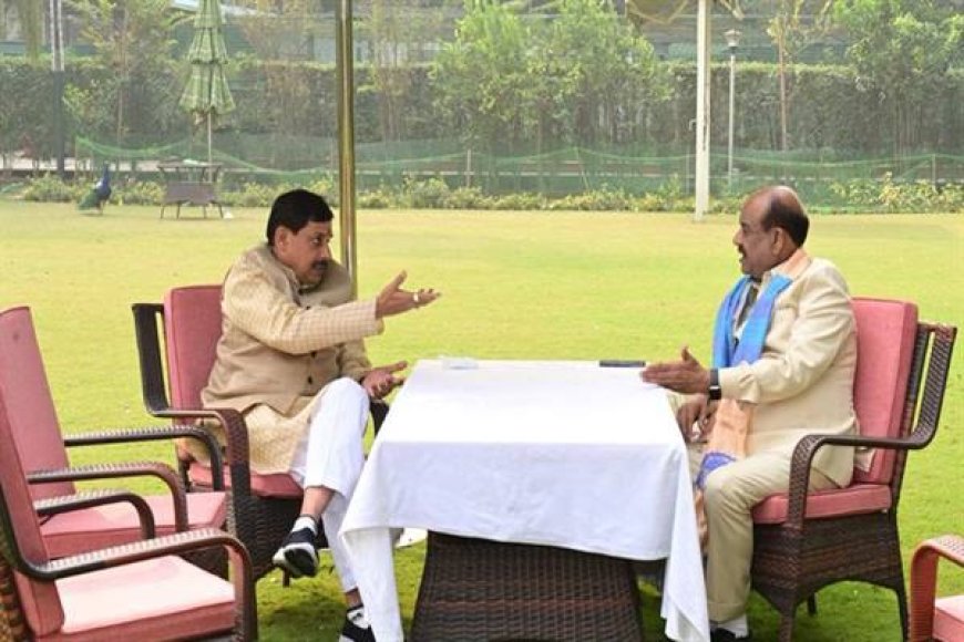 मुख्यमंत्री डॉ. मोहन यादव की लोकसभा अध्यक्ष श्री ओम बिड़ला से शिष्टाचार भेंट