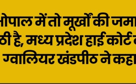 भोपाल में तो मूर्खों की जमात बैठी है, मध्य प्रदेश हाई कोर्ट की ग्वालियर खंडपीठ ने कहा