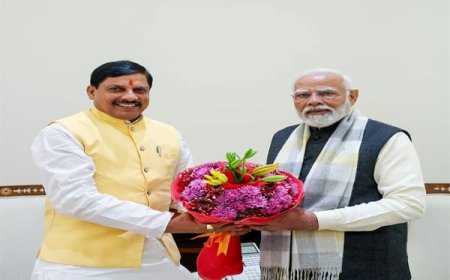 प्रधानमंत्री श्री मोदी से मुख्यमंत्री डॉ. यादव ने की भेंट