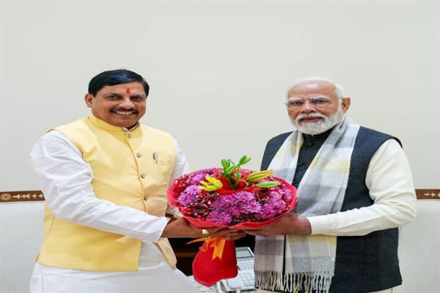 प्रधानमंत्री श्री मोदी से मुख्यमंत्री डॉ. यादव ने की भेंट