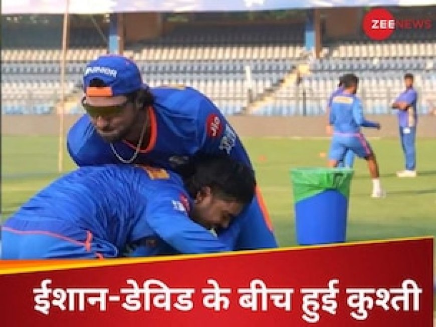 मुंबई के दो प्लेयर्स के बीच मैदान में उठा-पटक, ईशान किशन विदेशी प्लेयर से भिड़े, वीडियो वायरल