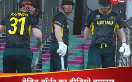 अरे ये क्या! आउट होने के बाद ओमान के ड्रेसिंग रूम में जाने लगे डेविड वॉर्नर, वायरल हुआ वीडियो