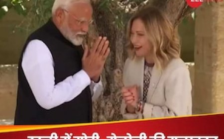 हाथ जोड़कर नमस्ते.. बातों का दौर, कुछ इस अंदाज में मेलोनी से मिले पीएम मोदी