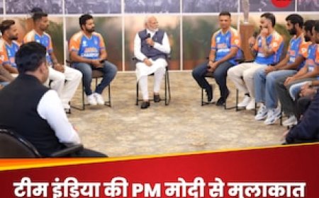 टीम इंडिया ने नाश्ते पर PM मोदी से की मुलाकात, फिर ट्रॉफी के साथ खिंचवाई फोटो, देखें Video