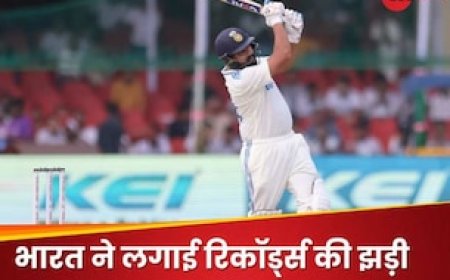 कानपुर की धरती पर लगा टेस्ट इतिहास का सबसे तेज 'शतक', छक्कों का महारिकॉर्ड भी मिनटों में हुआ ध्वस्त