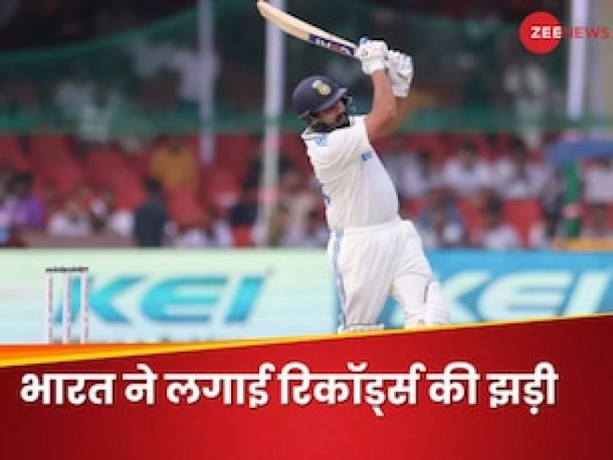 कानपुर की धरती पर लगा टेस्ट इतिहास का सबसे तेज 'शतक', छक्कों का महारिकॉर्ड भी मिनटों में हुआ ध्वस्त