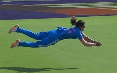 Ind vs Nz: हवा में उछलकर राधा यादव ने पकड़ा इतना बेहतरीन कैच कि बार-बार देखेंगे ये VIDEO