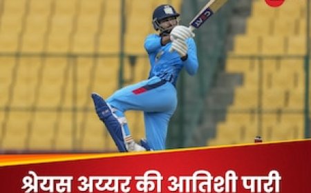 छक्कों का अंबार.. 200 का स्ट्राइक रेट और शतक, अहमदाबाद में श्रेयस अय्यर का तूफान