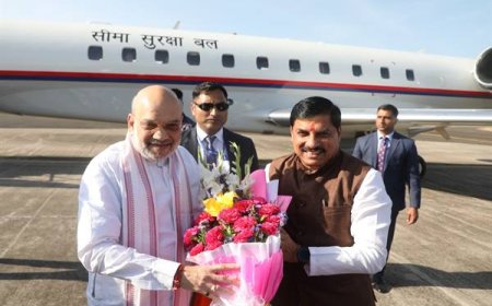 केंद्रीय गृह एवं सहकारिता मंत्री श्री शाह का भोपाल आगमन पर हुआ आत्मीय स्वागत