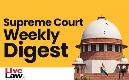 सुप्रीम कोर्ट वीकली राउंड अप : सुप्रीम कोर्ट के कुछ खास ऑर्डर/जजमेंट पर एक नज़र  https://hindi.livelaw.in/round-ups/supreme-court-weekly-round-up-a-look-at-some-important-ordersjudgments-of-the-supreme-court-291845