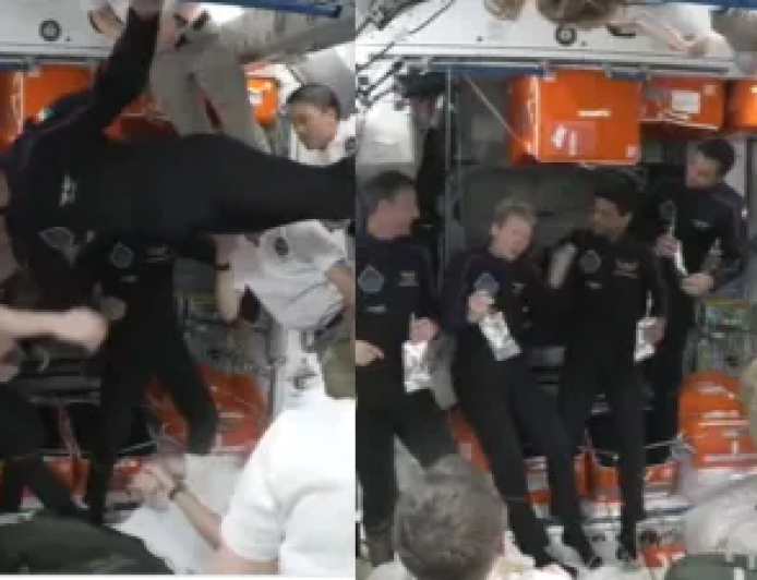 जब कोई अंतरिक्ष यात्री अंतरराष्ट्रीय स्पेस स्टेशन पहुंचता है तो क्या होता है, देखें लाइव VIDEO