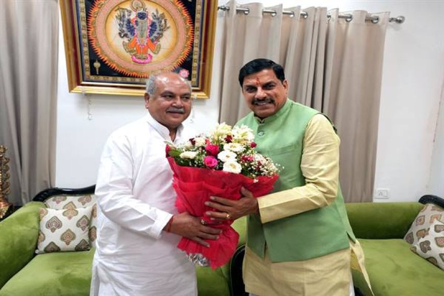 मुख्यमंत्री डॉ. यादव ने विधानसभा अध्यक्ष श्री तोमर से की सौजन्य भेंट