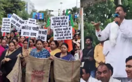 कांग्रेस नेता ने लाडली बहना पर विवादास्पद बयान, प्रदेश में सियासी बवाल, सड़कों पर बोरी लेकर उतरी महिलाएं