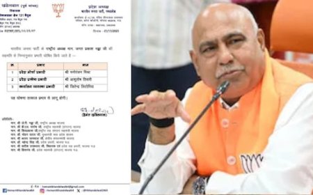 MP बीजेपी संगठन में नई जिम्मेदारियों का बंटवारा, मनोरंजन मिश्रा को बनाया गया प्रदेश मोर्चा प्रभारी, आशुतोष तिवारी को सौंपी गई नई जिम्मेदारी