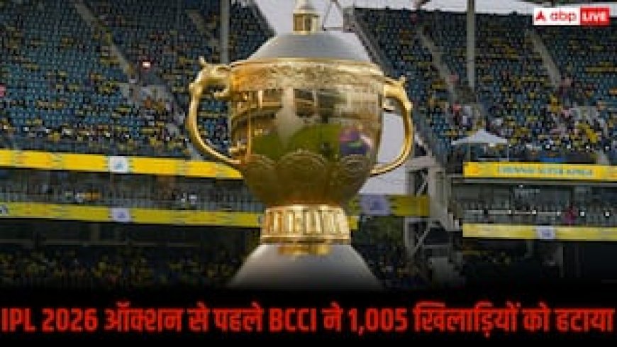 IPL 2026 Auction: 1,005 खिलाड़ियों की छुट्टी, इस दिग्गज की चौंकाने वाली वापसी, BCCI ने जारी की ऑक्शन की फाइनल लिस्ट