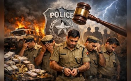 कानून के रखवाले ही लूट और रिश्वतखोरी के आरोपों में घिरे, आरोपी पांच पुलिसकर्मियों पर गिरी गाज