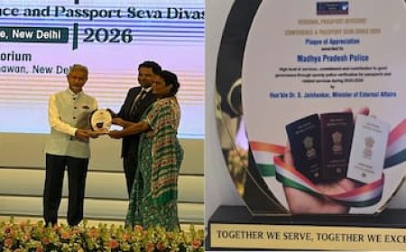 पासपोर्ट वेरिफिकेशन में MP पुलिस नंबर 1, लगातार दूसरे साल मिला नेशनल अवॉर्ड, DGP ने कहा- जनसेवा का प्रमाण