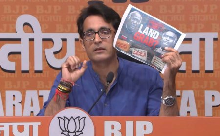 कांग्रेस का दौहरा चरित्र: राष्ट्रीय अध्यक्ष जमीन घोटाला कर रहा है, प्रदेश अध्यक्ष भाजपा से सवाल पूछ रहा है