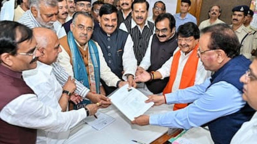 MP से BJP के राज्यसभा उम्मीदवारों ने भरा नामांकन पत्र, जानिए क्या बोले रजनीश अग्रवाल और तरुण चुघ
